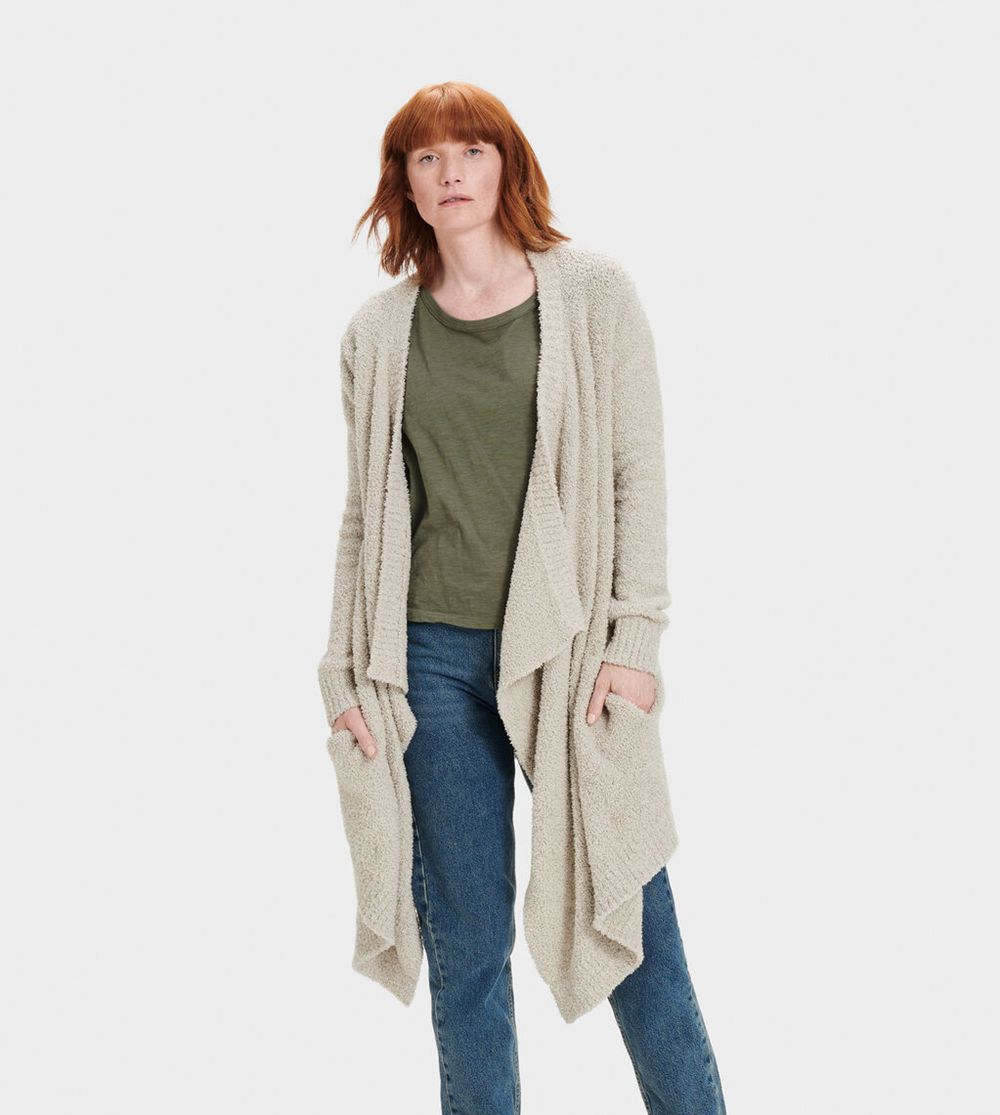 Ugg Phoebe Wrap - Womens Cardigans - Beige - NZ (9531XNVZK)